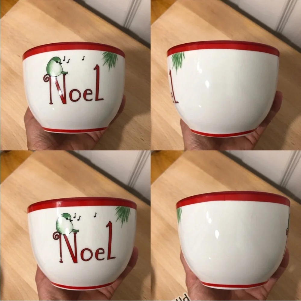 Everyday White‎ Porcelain Holiday Christmas Serving Nesting Bowls Set If 3